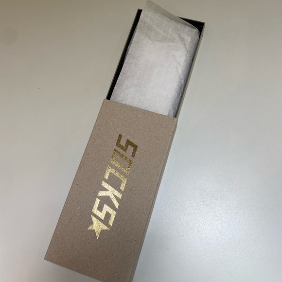 Golden Goose Low Rib White Socks sz Small (unisex) New in Box - Picture 3 of 4